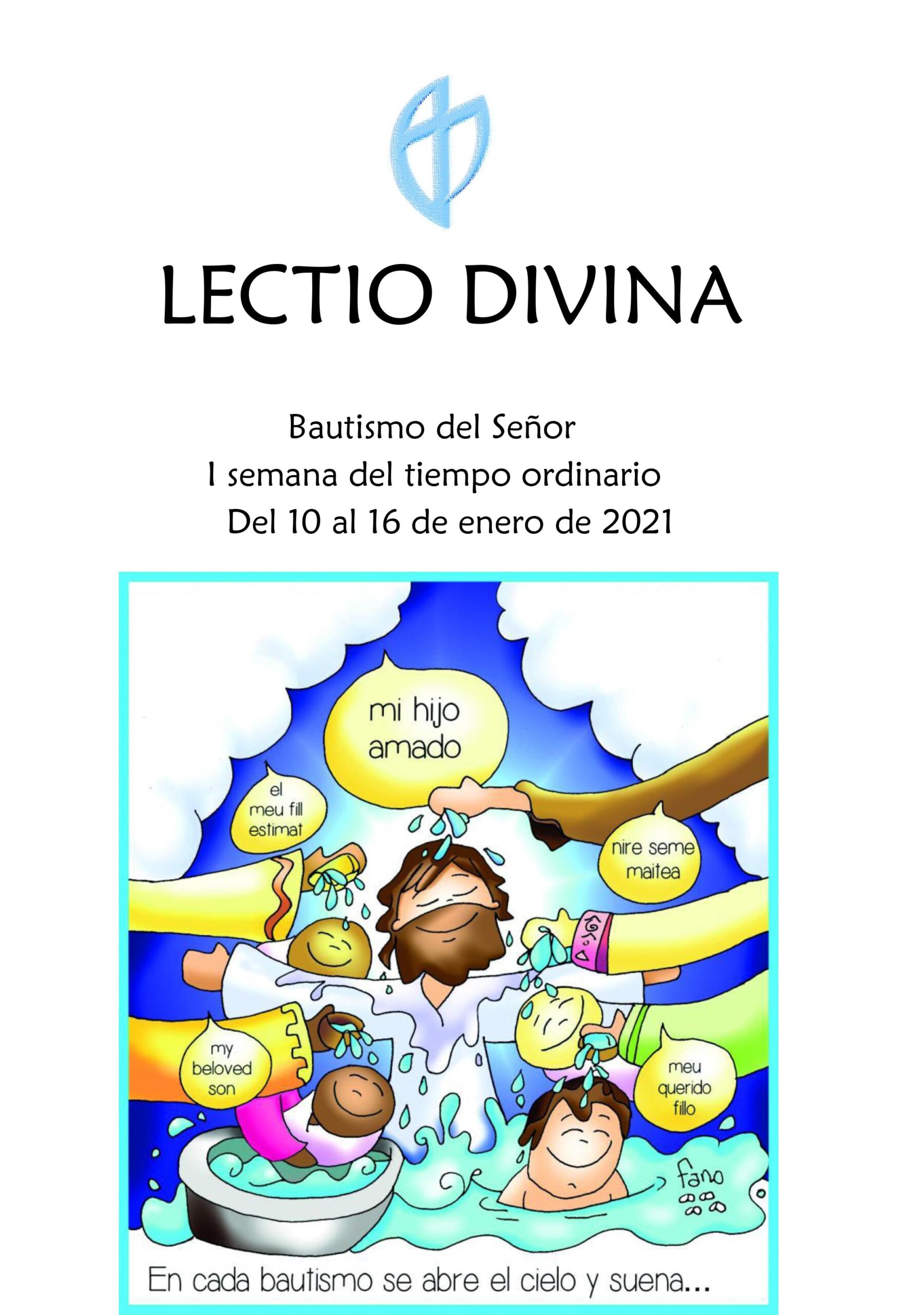 Bautismo del Señor I semana del tiempo ordinario (Del 10 al 16 de enero de 2021)